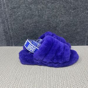 UGG Fluff Yeah Slides Violet Night Purple Slippers Shearling Women’s 7 1095119